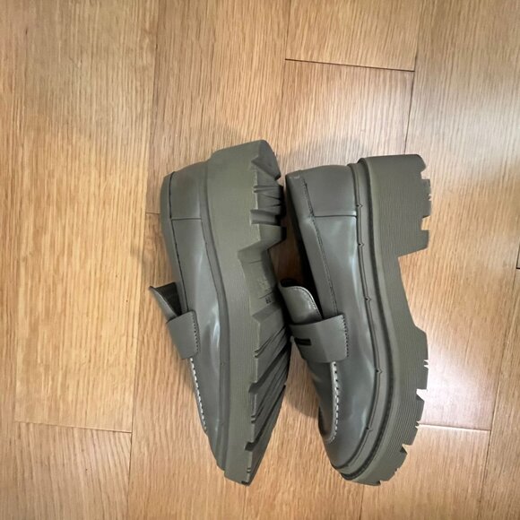 ZARA Platform Chunky Loafers Tan/Mushroom Size 38(7.5) - Picture 2 of 7